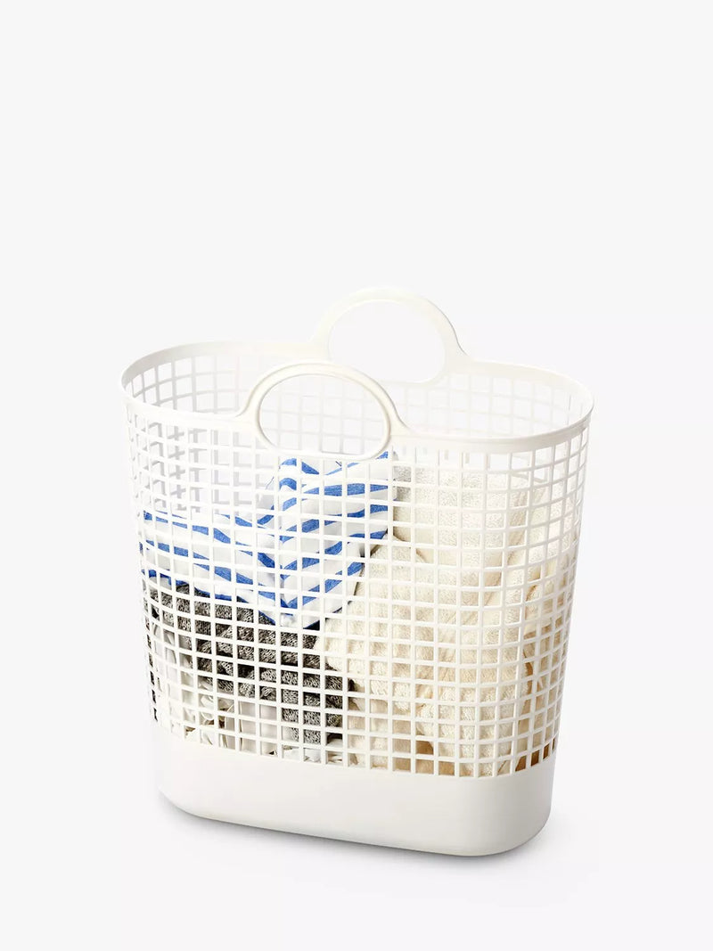 Like-it large white biomass plastic storage basket - British product