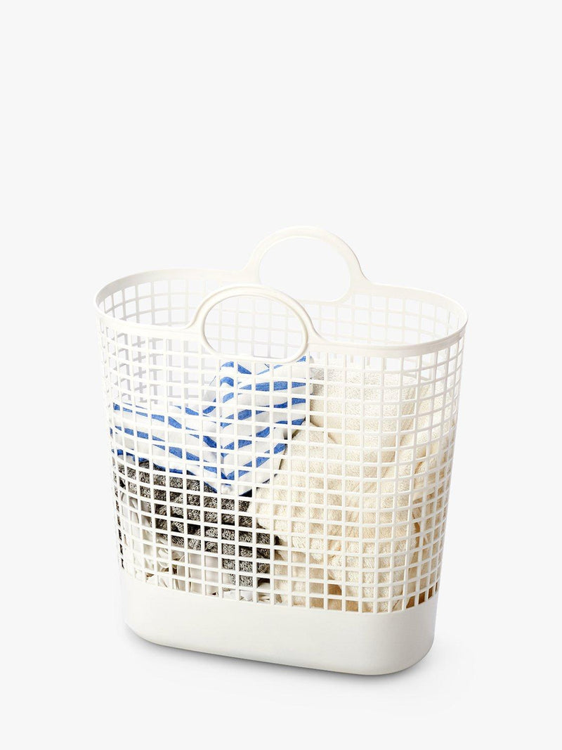 Like-it large white biomass plastic storage basket - British product