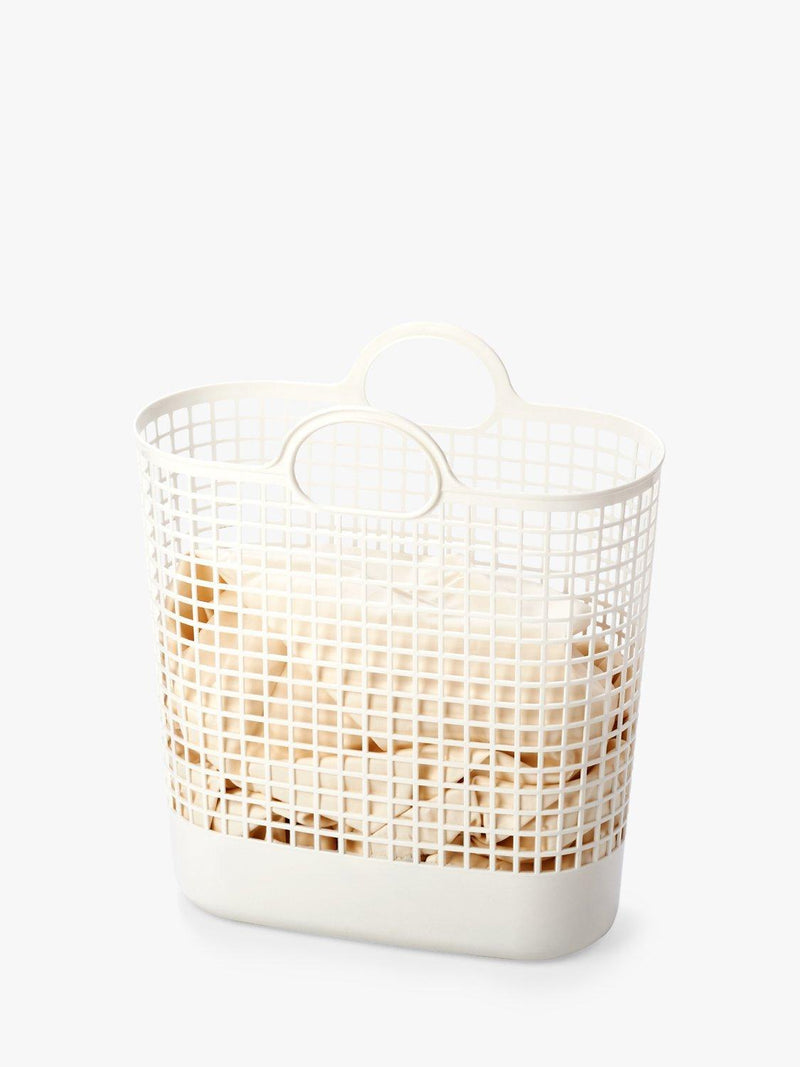 Like-it large white biomass plastic storage basket - British product