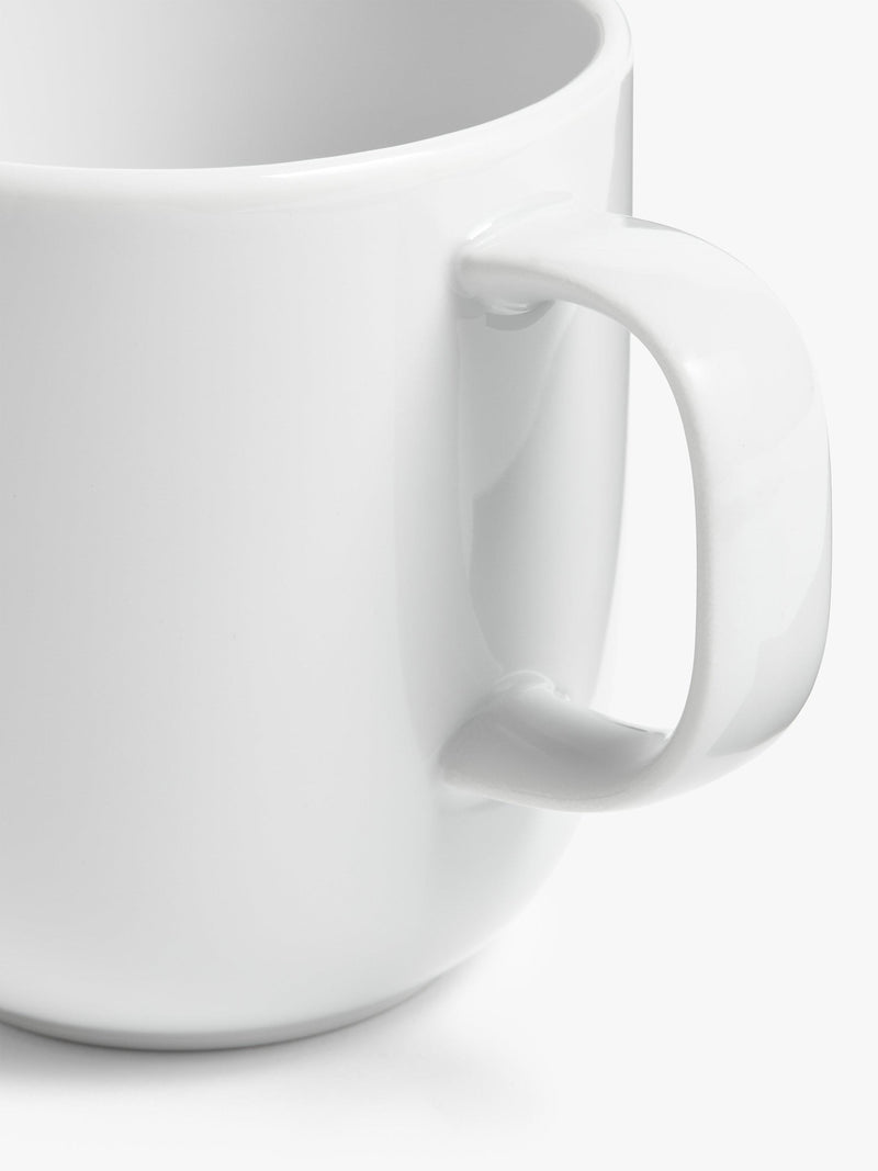 John Lewis Dine porcelain white mug 320ml, imported from the UK