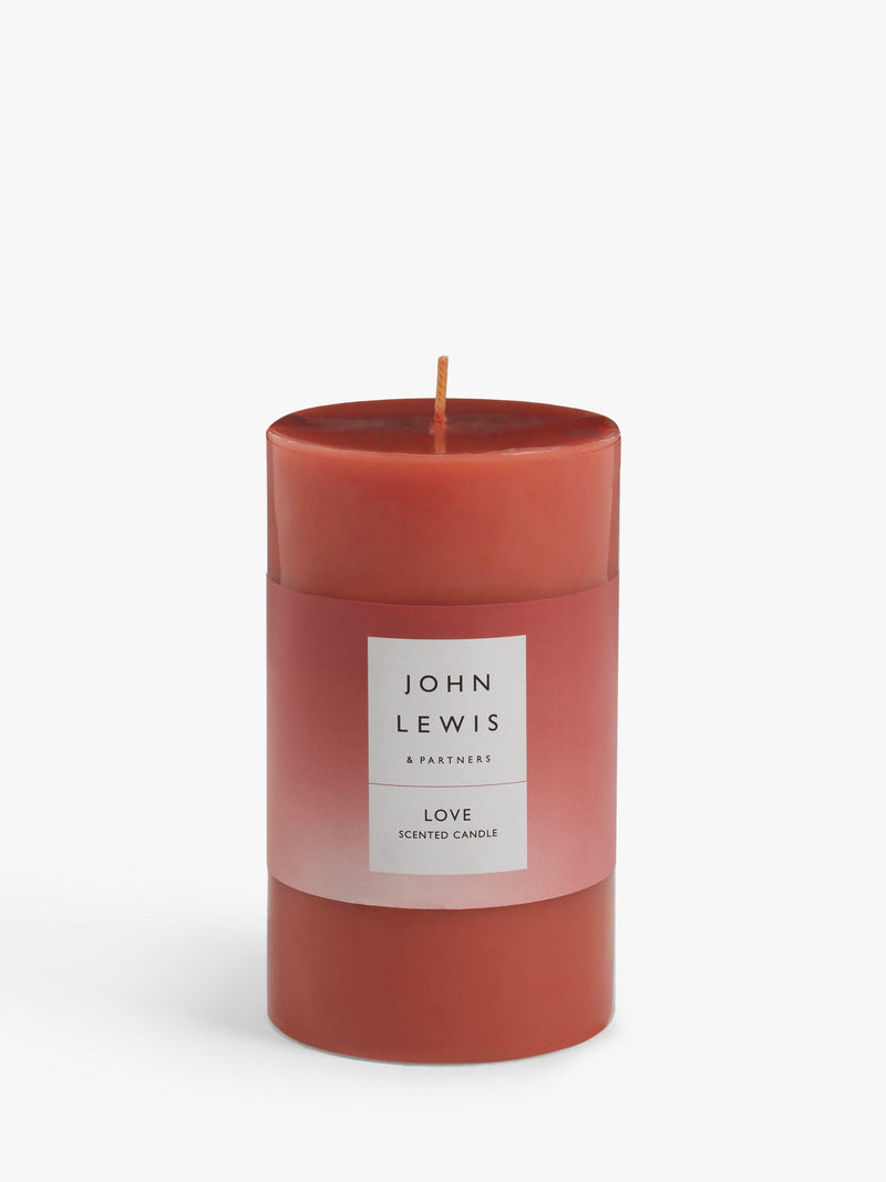 John Lewis Love Pillar Scented Candle 507g, UK version