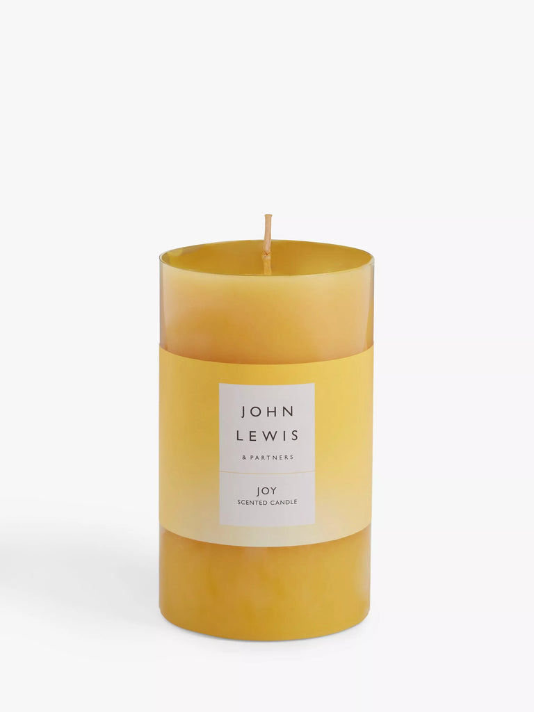 John Lewis Sentiments Joy Pillar Scented Candle, 507g