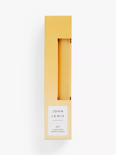 John Lewis Unscented Dinner Candles, Pack of 4- Buy online at McGrocer