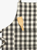 John Lewis black gingham cotton apron 83x67cm - British product
