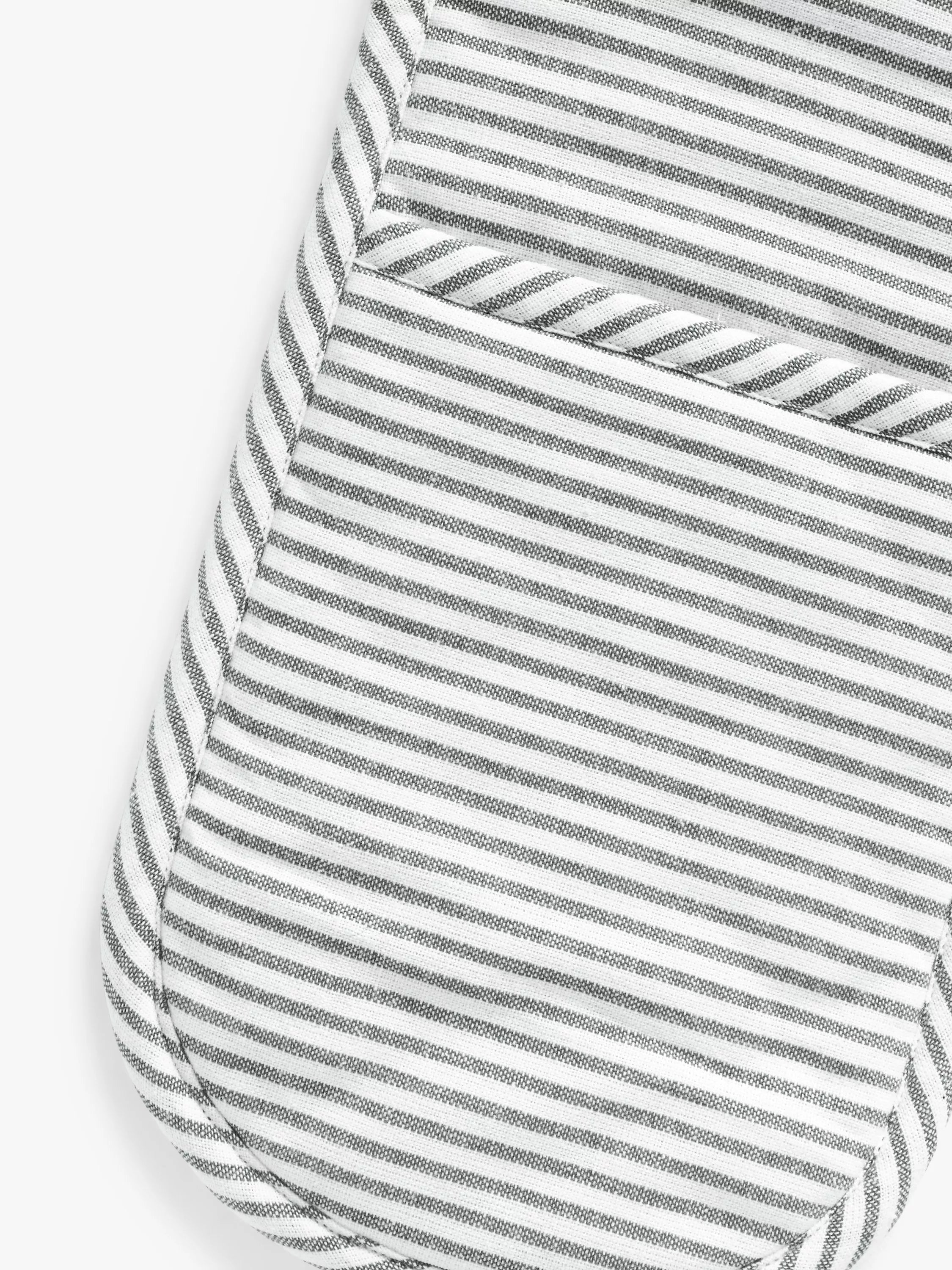 John Lewis woven stripe double oven glove charcoal - UK version