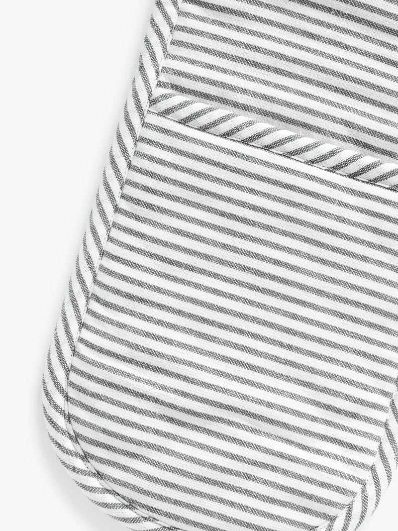 John Lewis woven stripe double oven glove charcoal - UK version