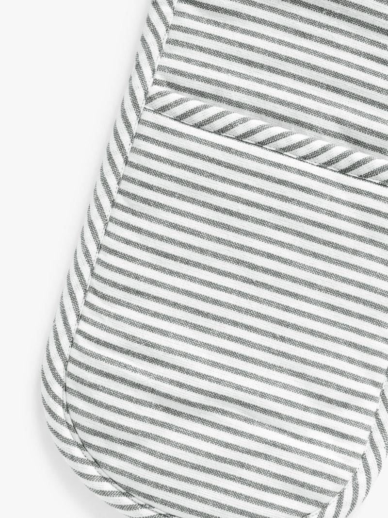 John Lewis woven stripe double oven glove charcoal - UK version