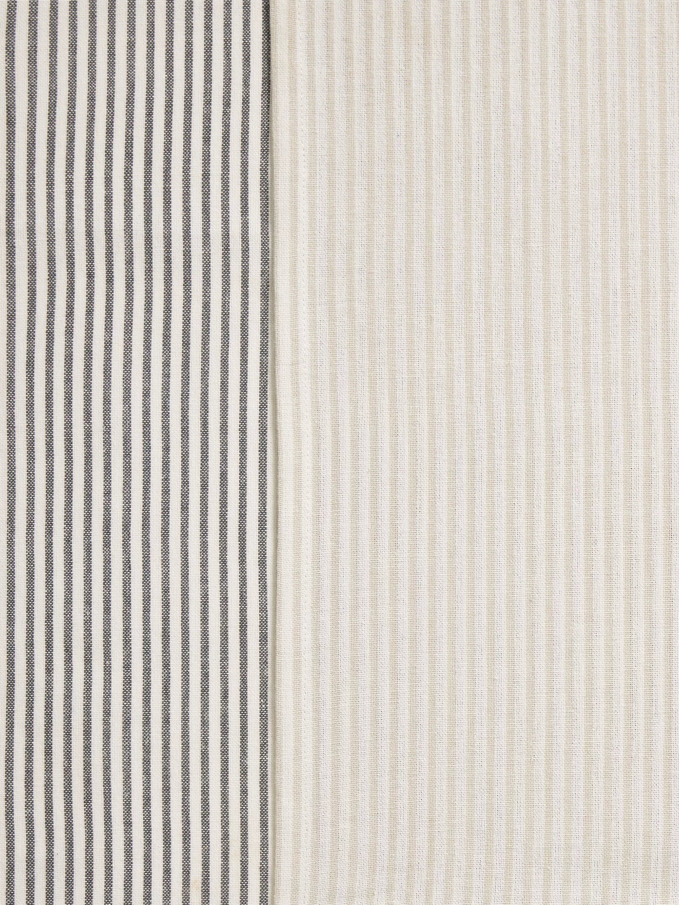 John Lewis woven stripe cotton tea towels pack of 2 charcoal (British brand)