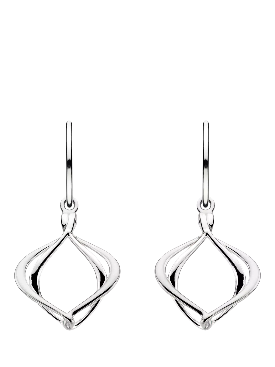 Kit Heath petite drop earrings rhodium plated silver (British brand)