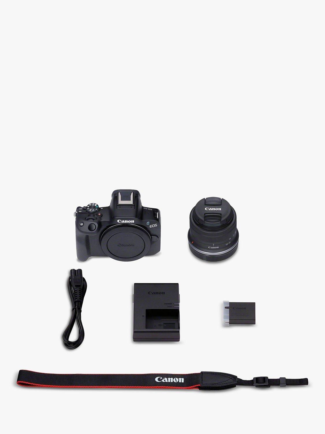 Canon EOS R50 mirrorless camera with 18-45mm lens kit - British product