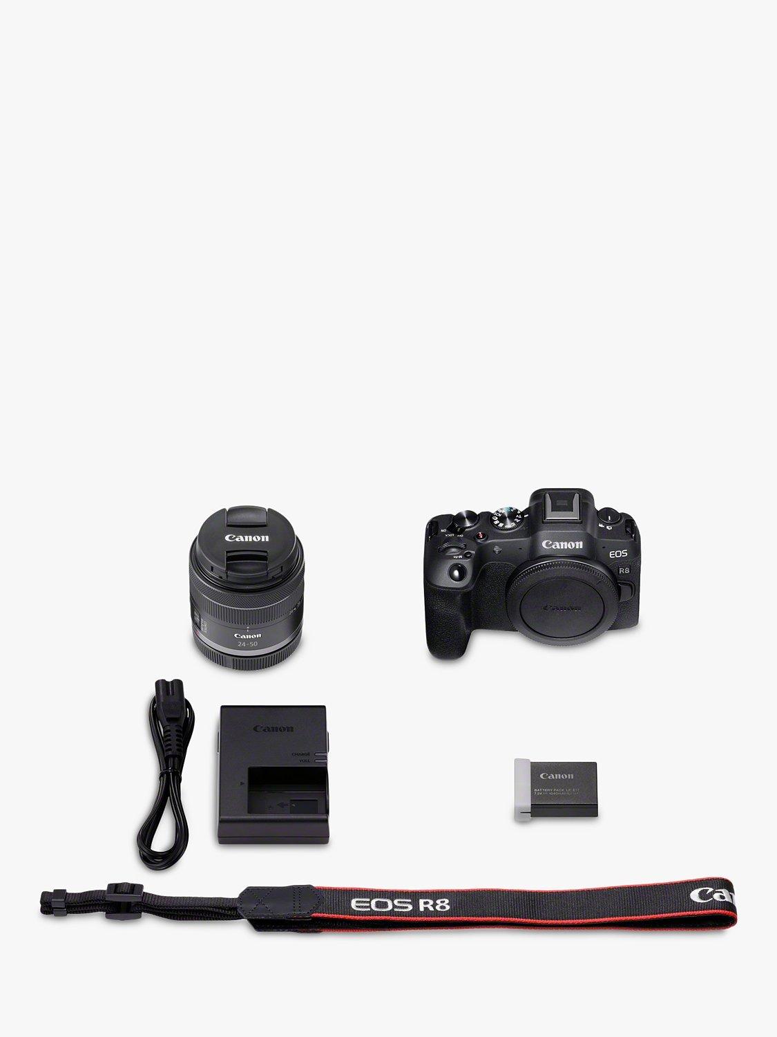 كاميرا Canon EOS R8 مدمجة مع عدسة 24-50 مم، مستوردة من المملكة المتحدة