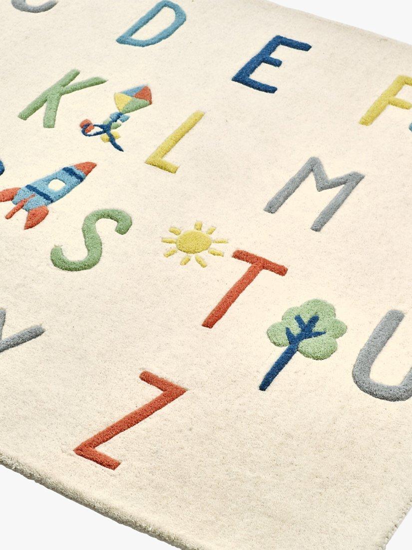 Great Little Trading Co alphabet rug large wool hand-tufted, imported from the UK