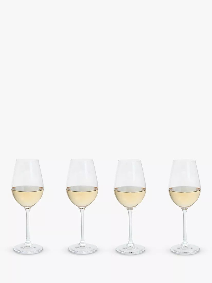 Dartington Crystal Entertain white wine glasses 250ml set of four (British brand)