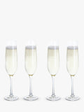 Dartington Crystal Entertain Glass Flute Set Of 4 190Ml Clear