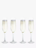 Dartington Crystal champagne flutes set of 4, 190ml clear - British product