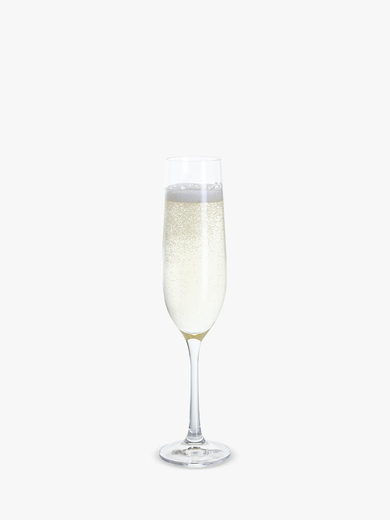 Dartington Crystal champagne flutes set of 4, 190ml clear - British product