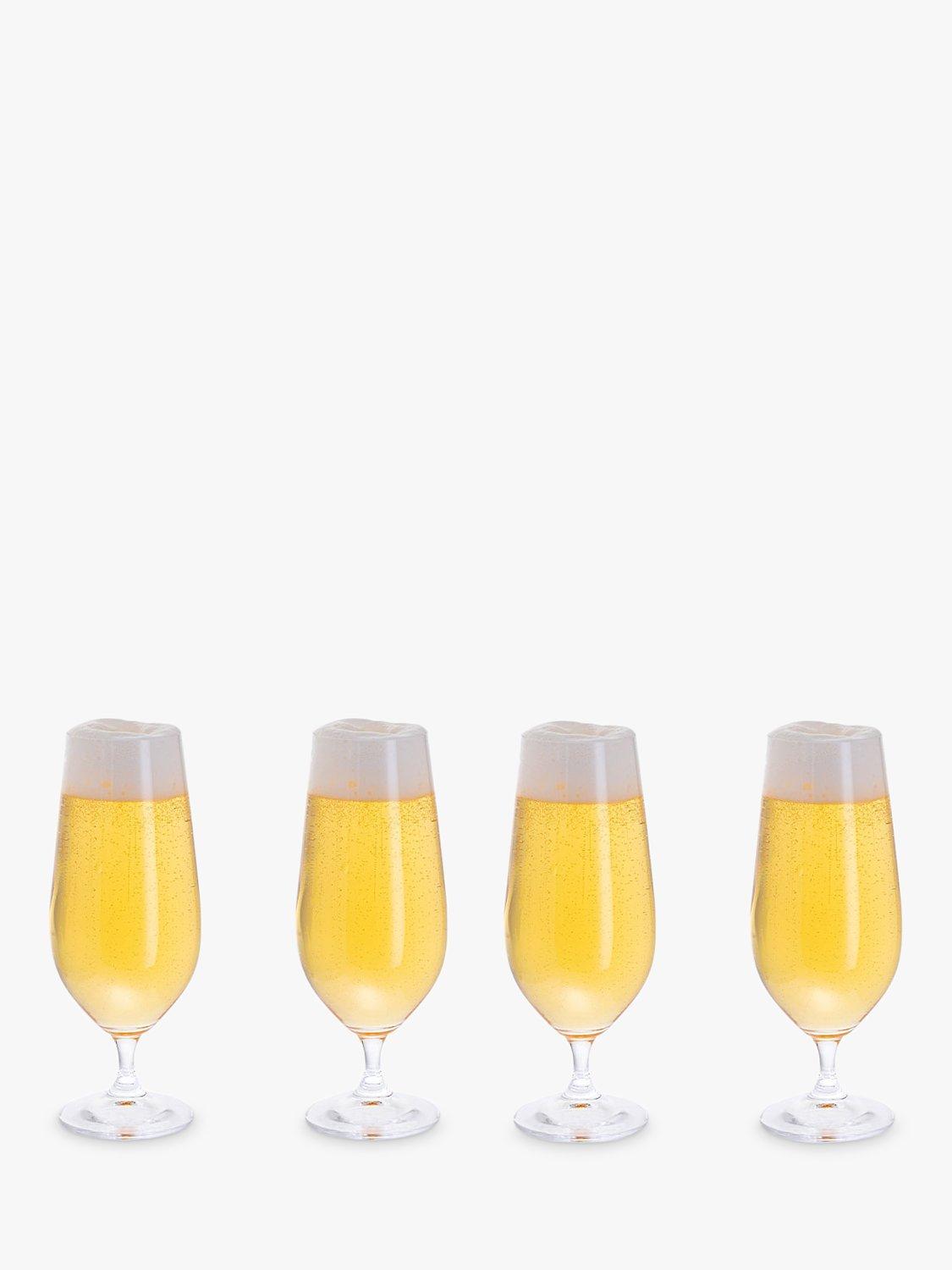Dartington Crystal beer glass set of 4, clear, 380ml - British product