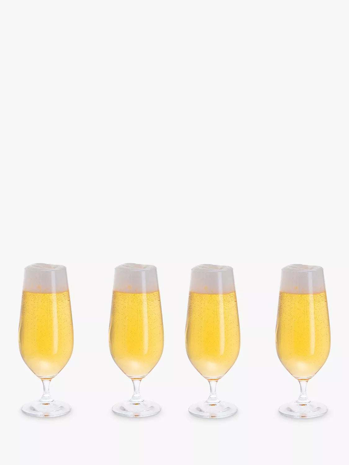 Dartington Crystal beer glass set of 4, clear, 380ml - British product