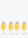Dartington Crystal beer glass set of 4, clear, 380ml - British product