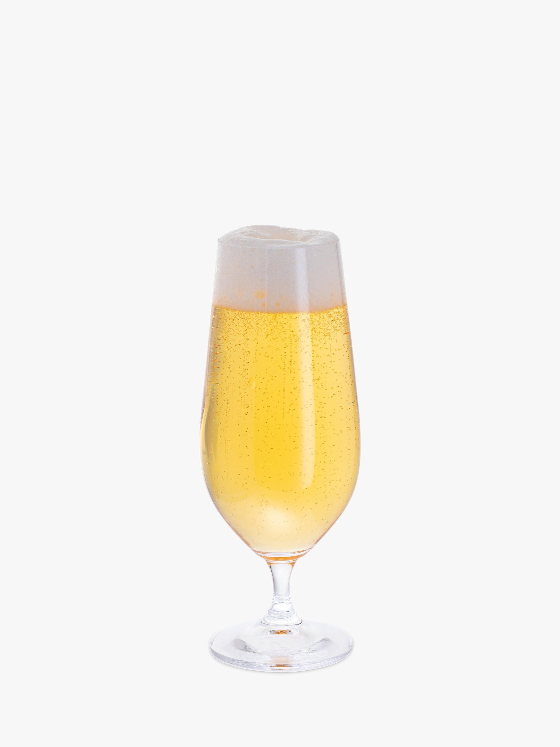 Dartington Crystal beer glass set of 4, clear, 380ml - British product