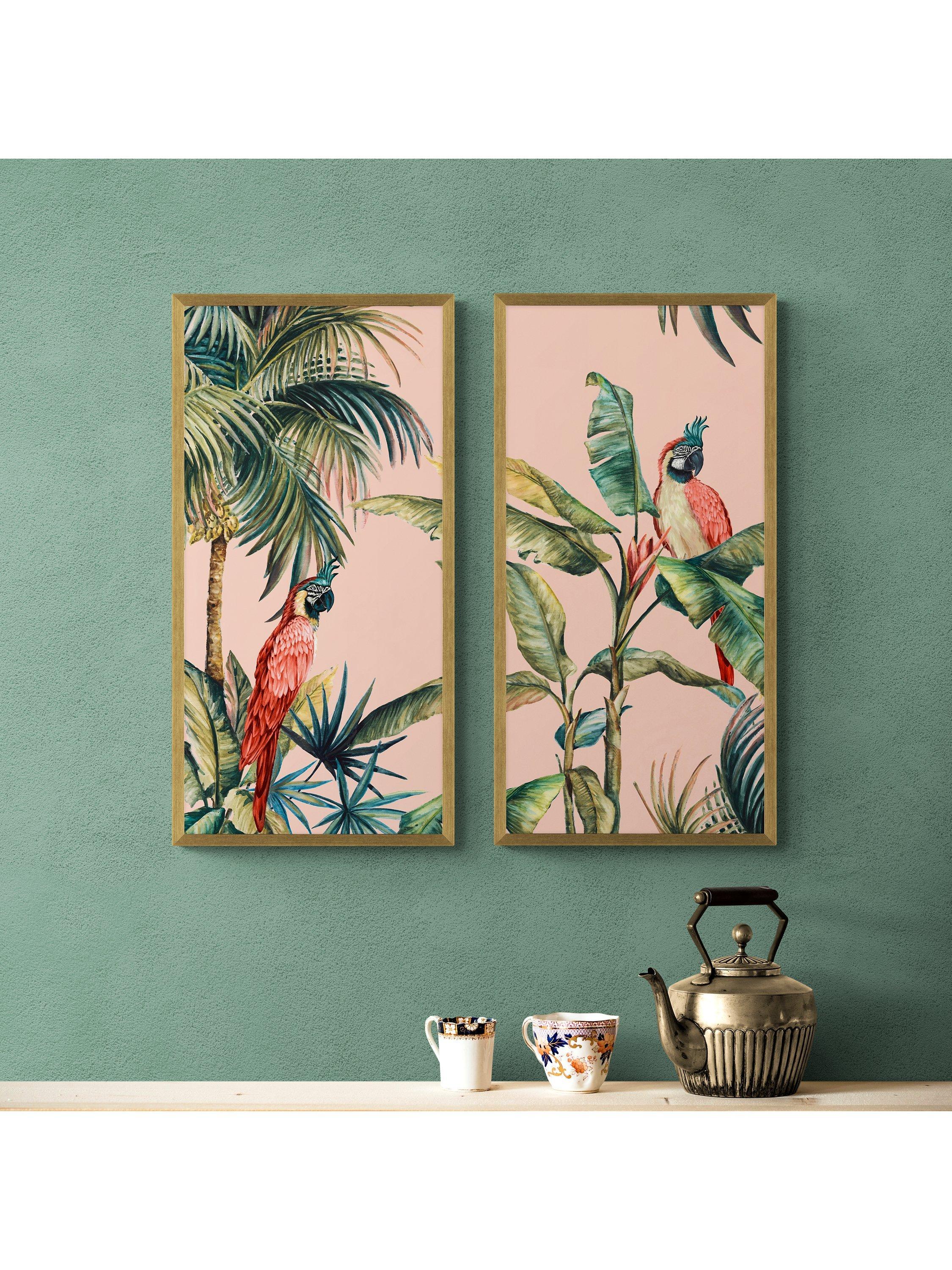 John Lewis Tropica II framed prints set of 2 82x42cm, UK version