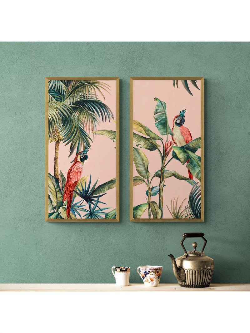 John Lewis Tropica II framed prints set of 2 82x42cm, UK version