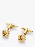 John Lewis classic knot cufflinks gold, UK version