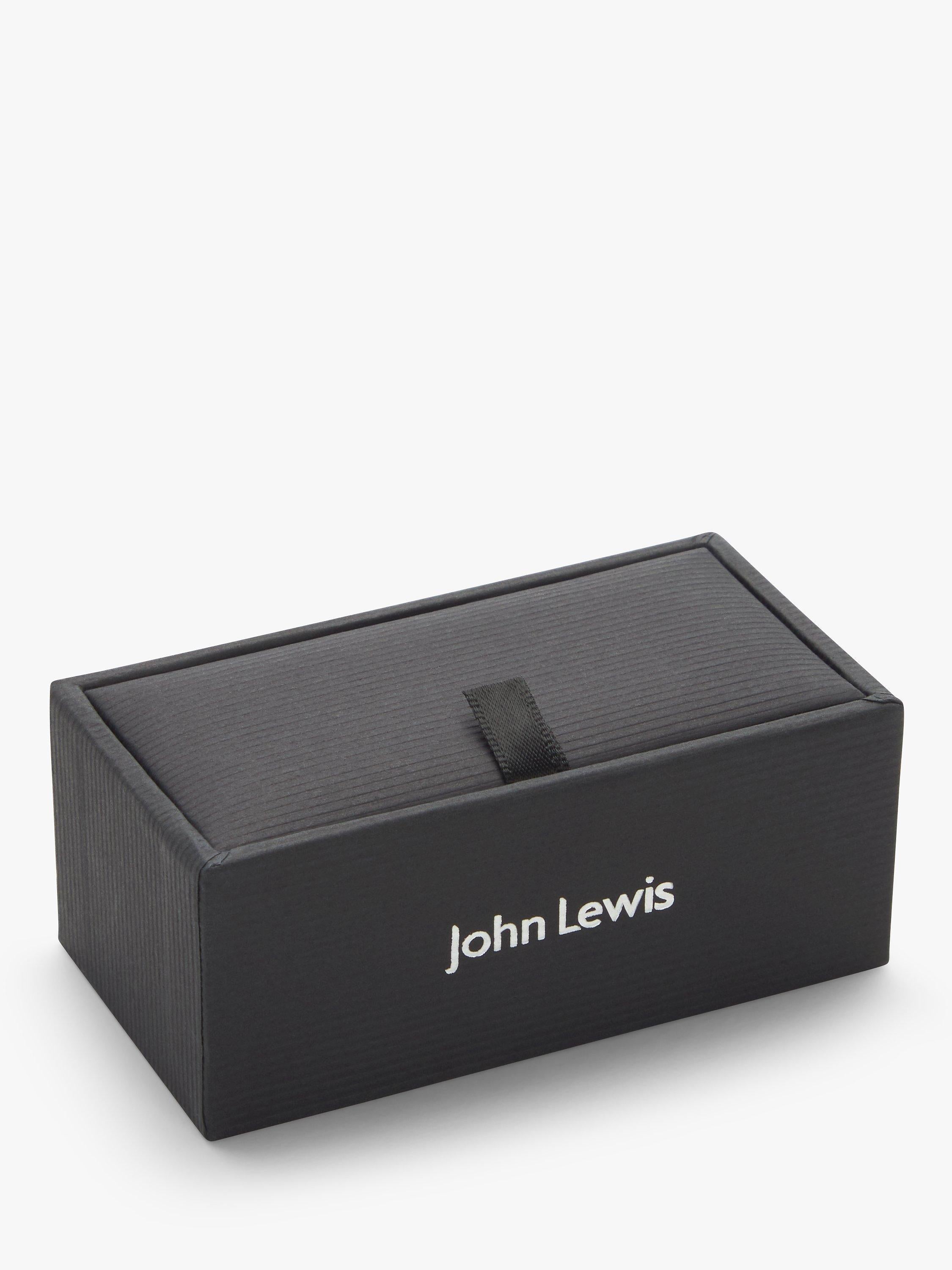 John Lewis grey carbon fibre round cufflinks (British brand)