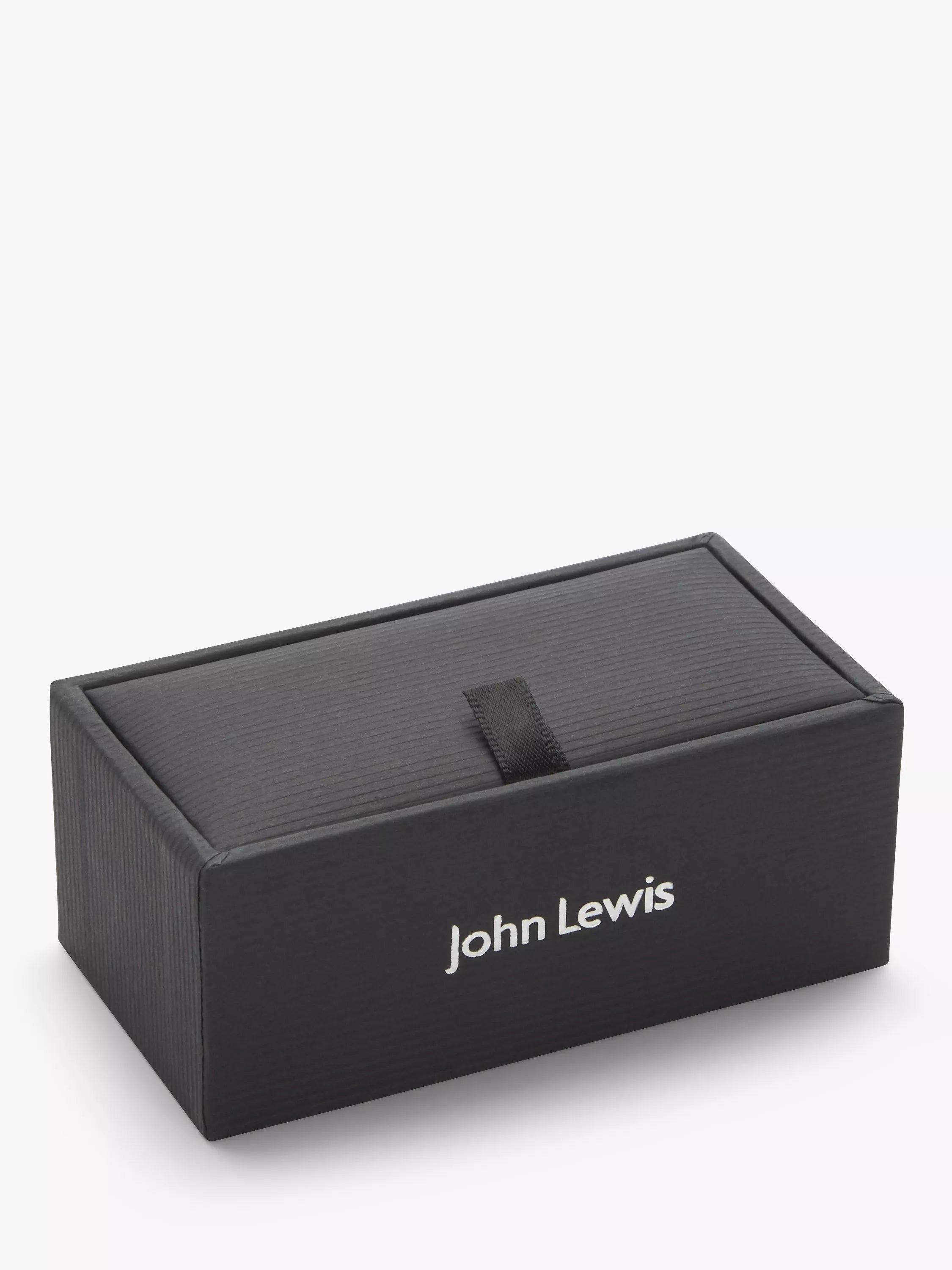 John Lewis grey carbon fibre round cufflinks (British brand)