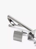 John Lewis cufflinks and tie bar gift set gunmetal, imported from the UK