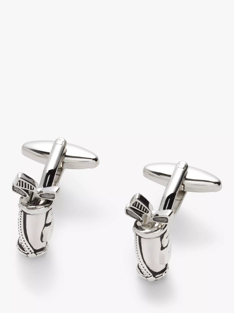 John Lewis silver golf bag cufflinks, UK version