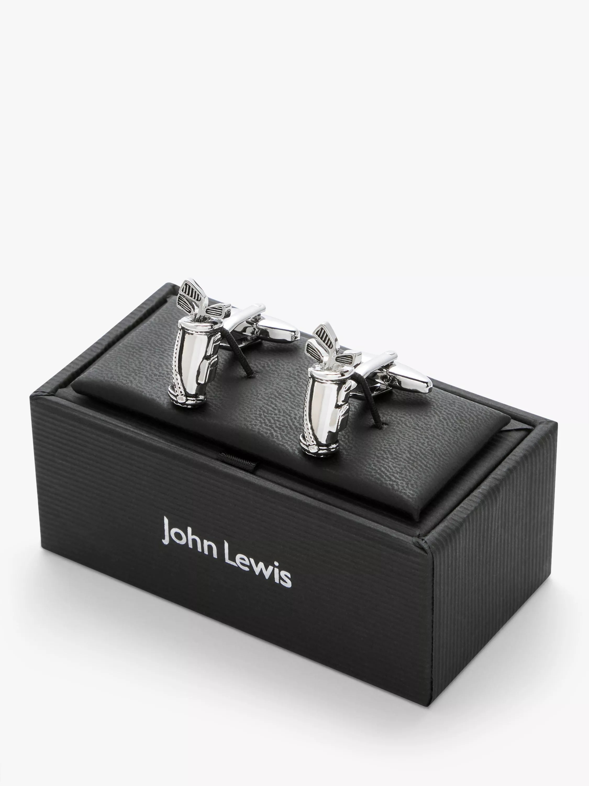 John Lewis silver golf bag cufflinks, UK version