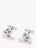 John Lewis Skier Cufflinks, Silver