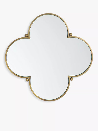 John Lewis John Lewis Flower Metal Wall Mirror, Antique Gold, 66 x 66cm- Buy online at McGrocer