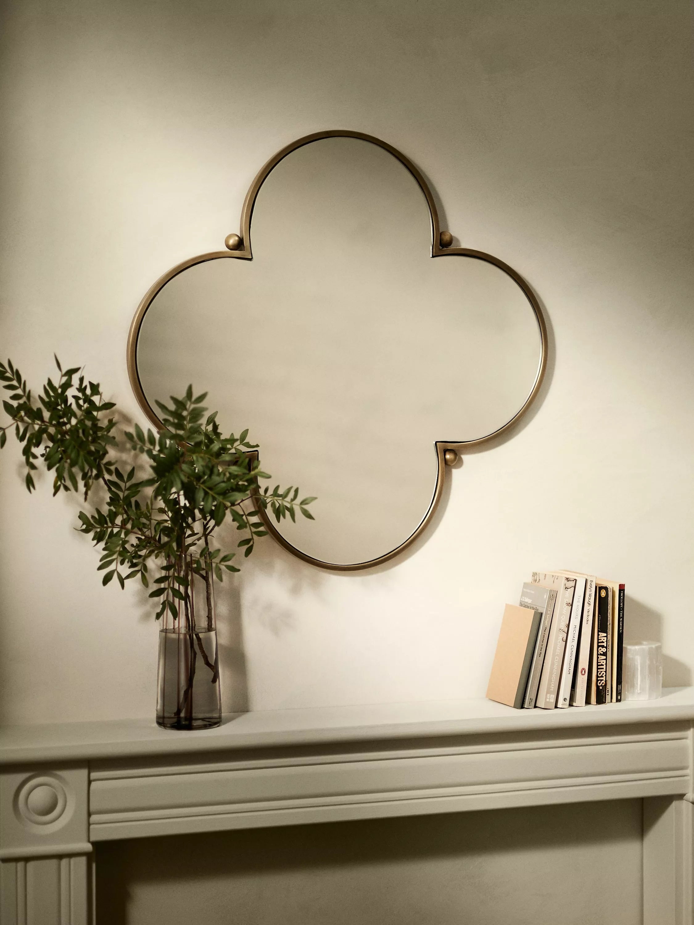 John Lewis flower wall mirror antique gold 66cm - British product