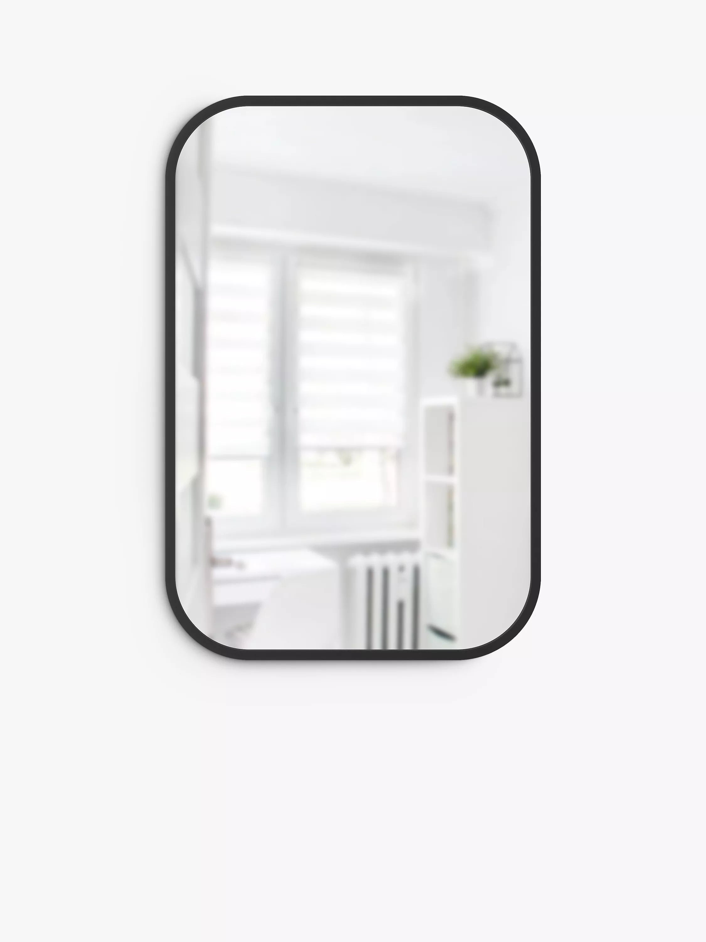 Umbra rectangular wall mirror black 92x61cm, imported from the UK
