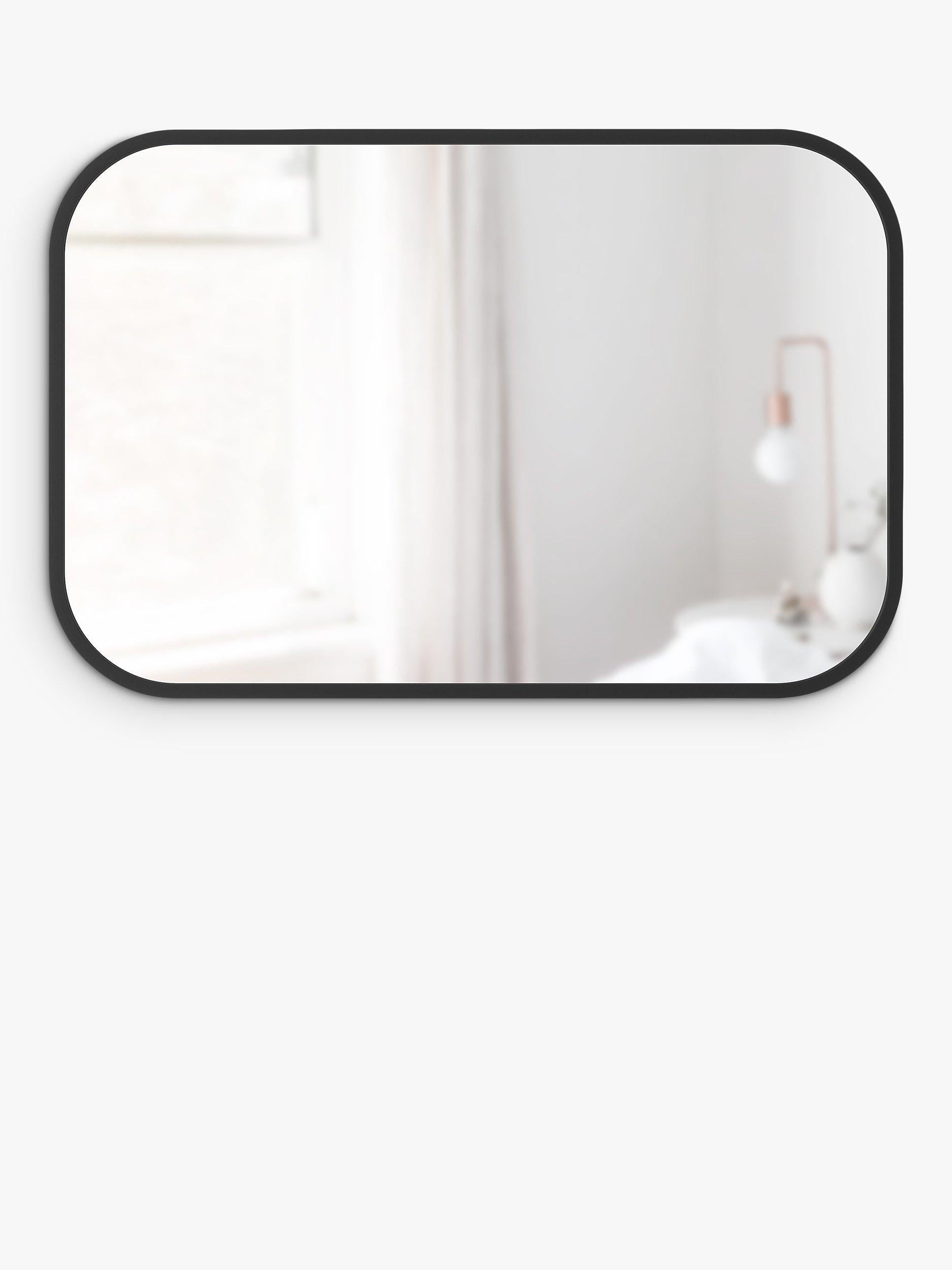 Umbra rectangular wall mirror black 92x61cm, imported from the UK