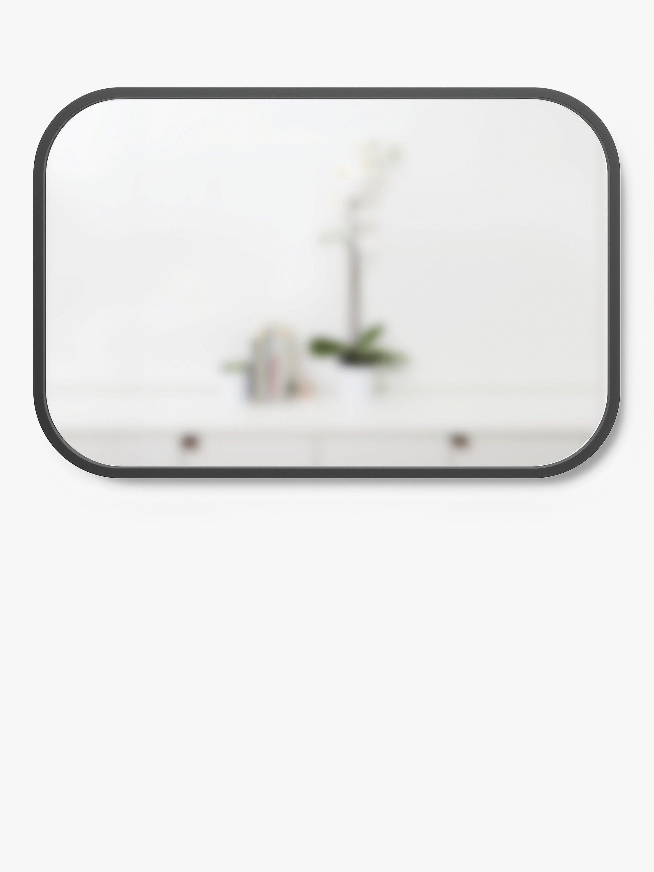 Umbra rectangular wall mirror black 92x61cm, imported from the UK