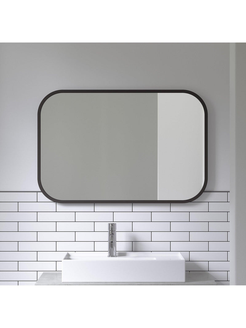 Umbra rectangular wall mirror black 92x61cm, imported from the UK