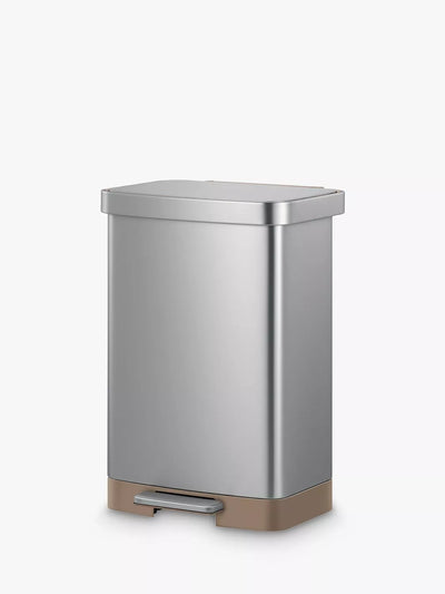 Poubelle à pédale EKO Hudson, 50L, acier inoxydable John Lewis - Acheter en ligne chez McGrocer