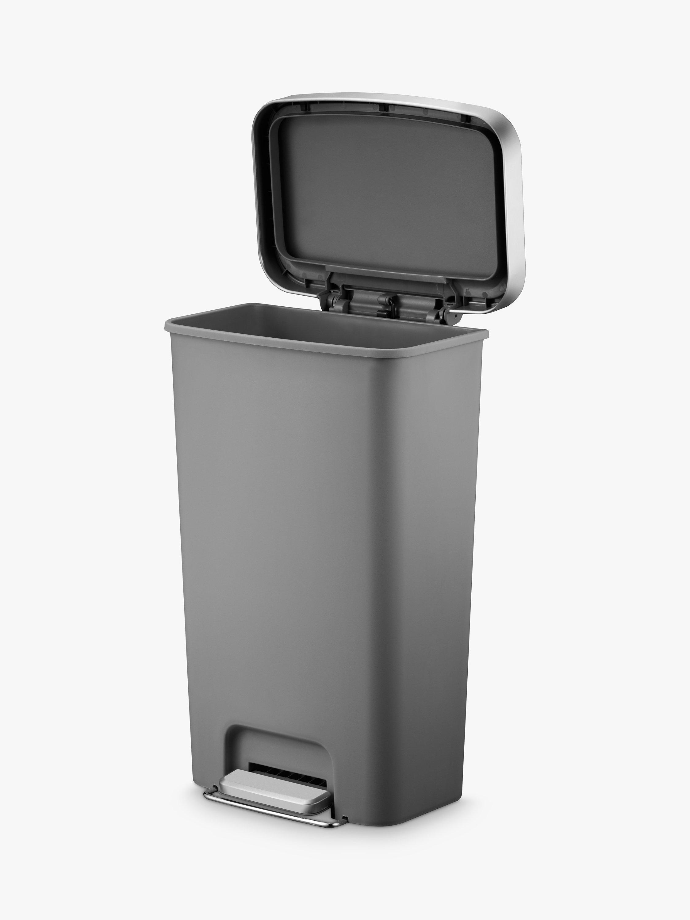 EKO Hana plastic pedal bin light grey 45L - British product