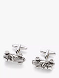 John Lewis Vintage Racing Car Cufflinks, Silver