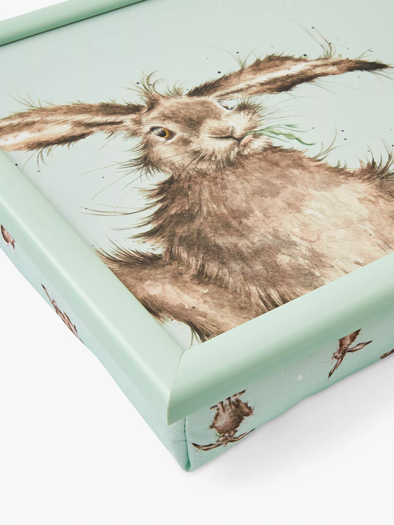 Wrendale Designs hare lap tray with padded base (British brand)