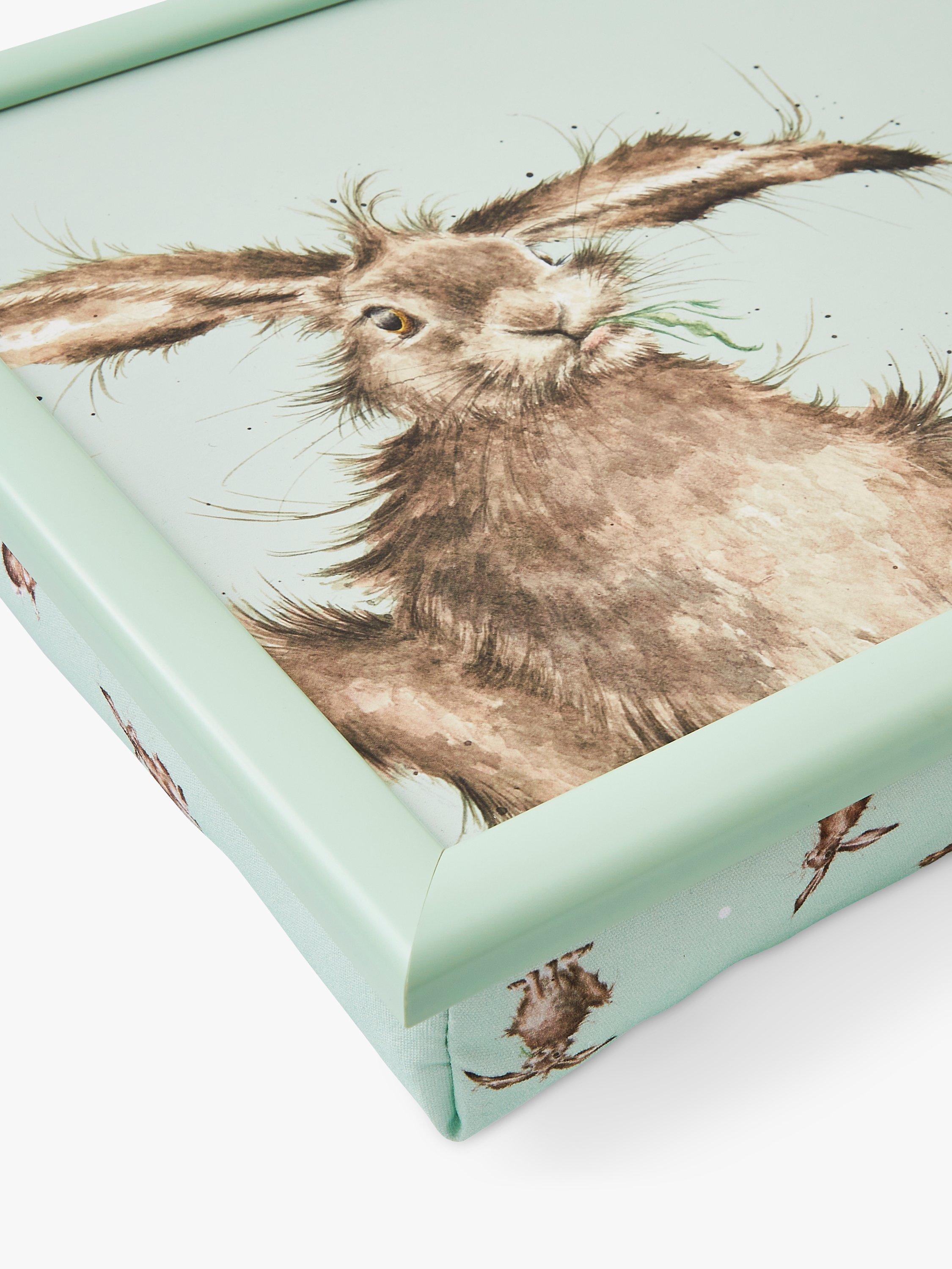 Wrendale Designs hare lap tray with padded base (British brand)