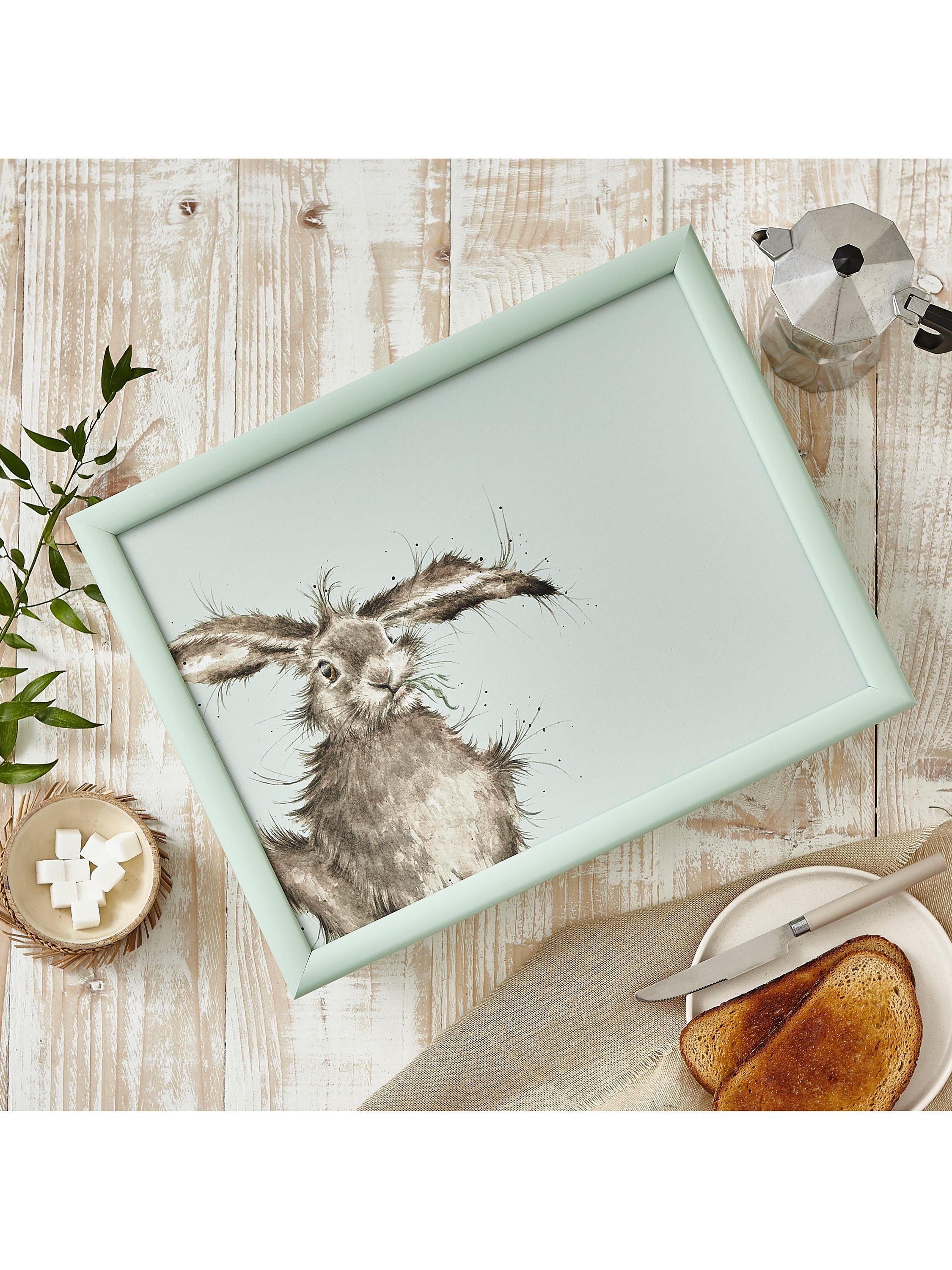 Wrendale Designs hare lap tray with padded base (British brand)
