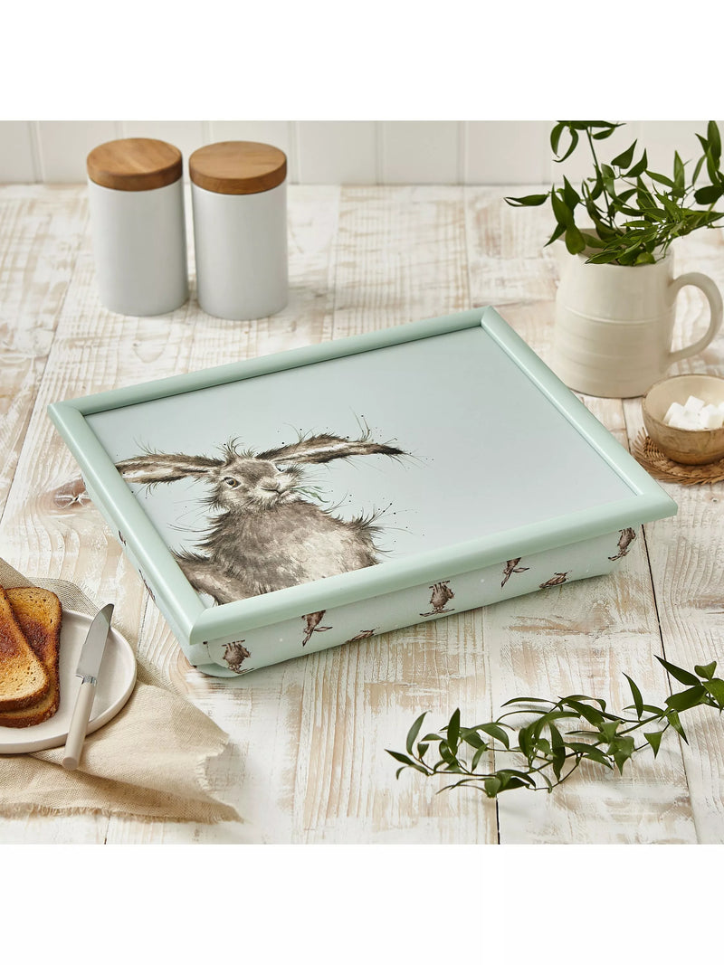 Wrendale Designs hare lap tray with padded base (British brand)