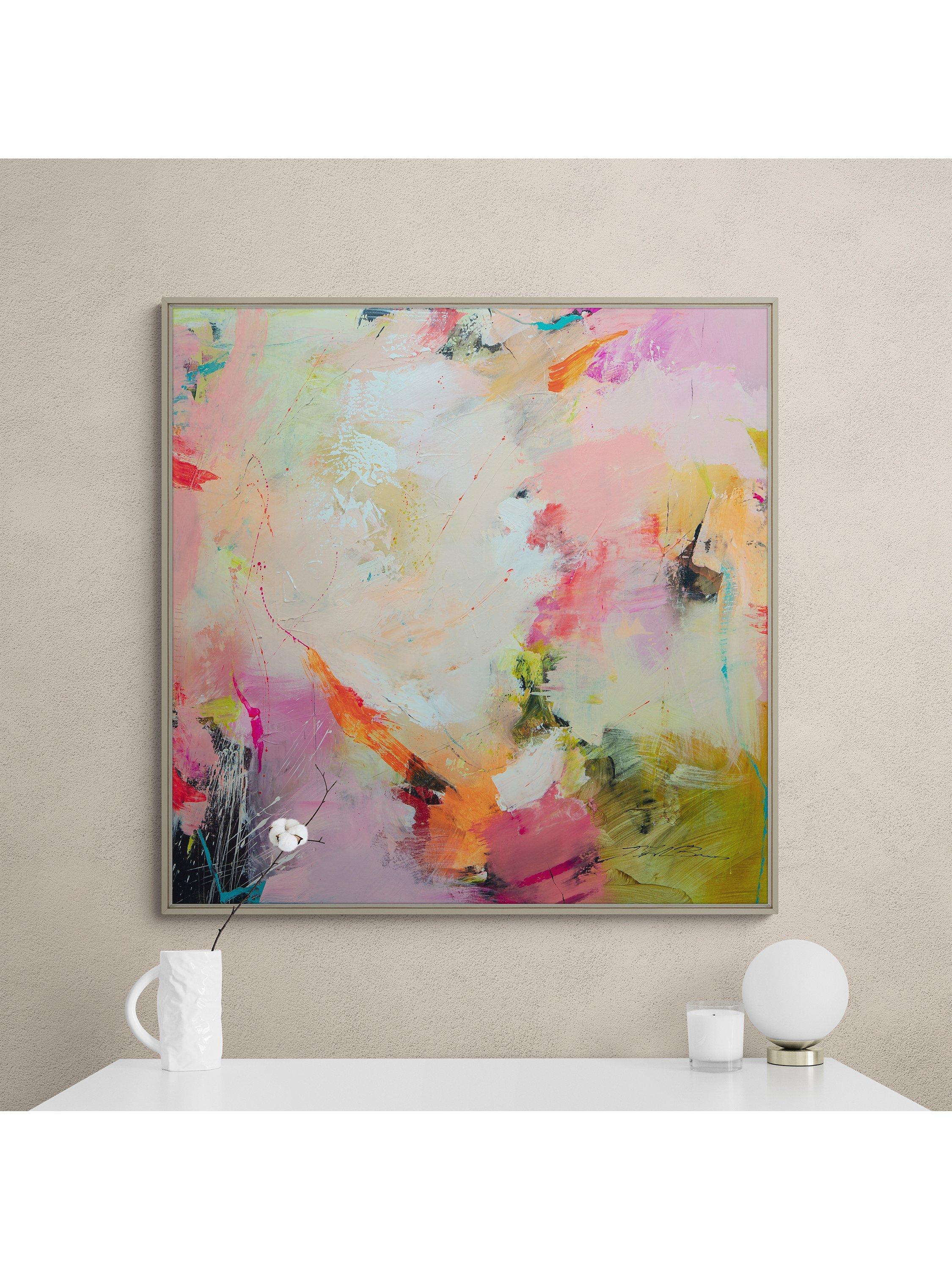 John Lewis abstract canvas print Cherry Blossom 104x104cm, imported from the UK