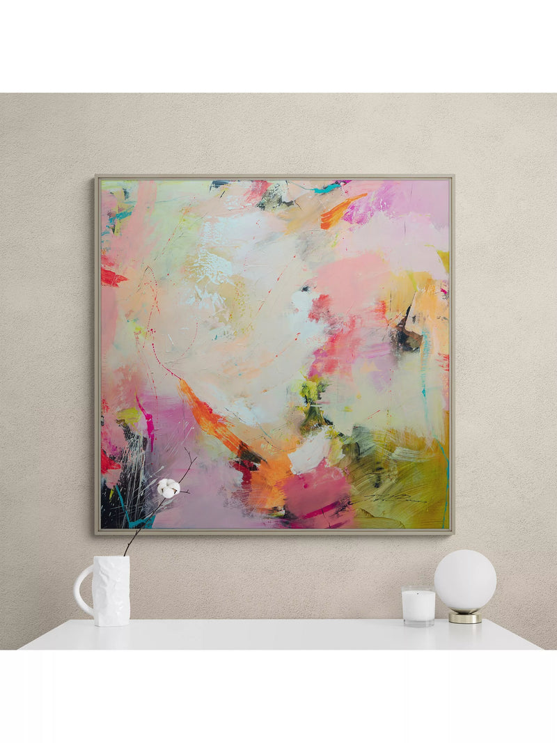John Lewis abstract canvas print Cherry Blossom 104x104cm, imported from the UK