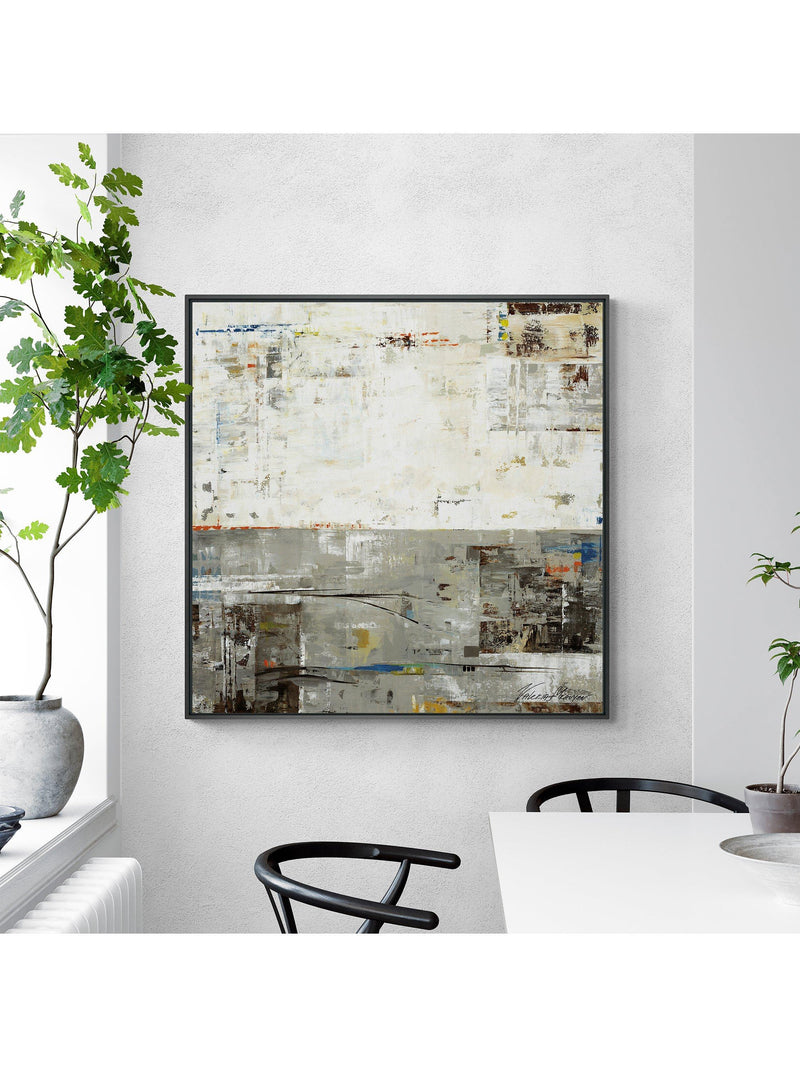 John Lewis abstract canvas print GreyZone II 104x104cm, UK version