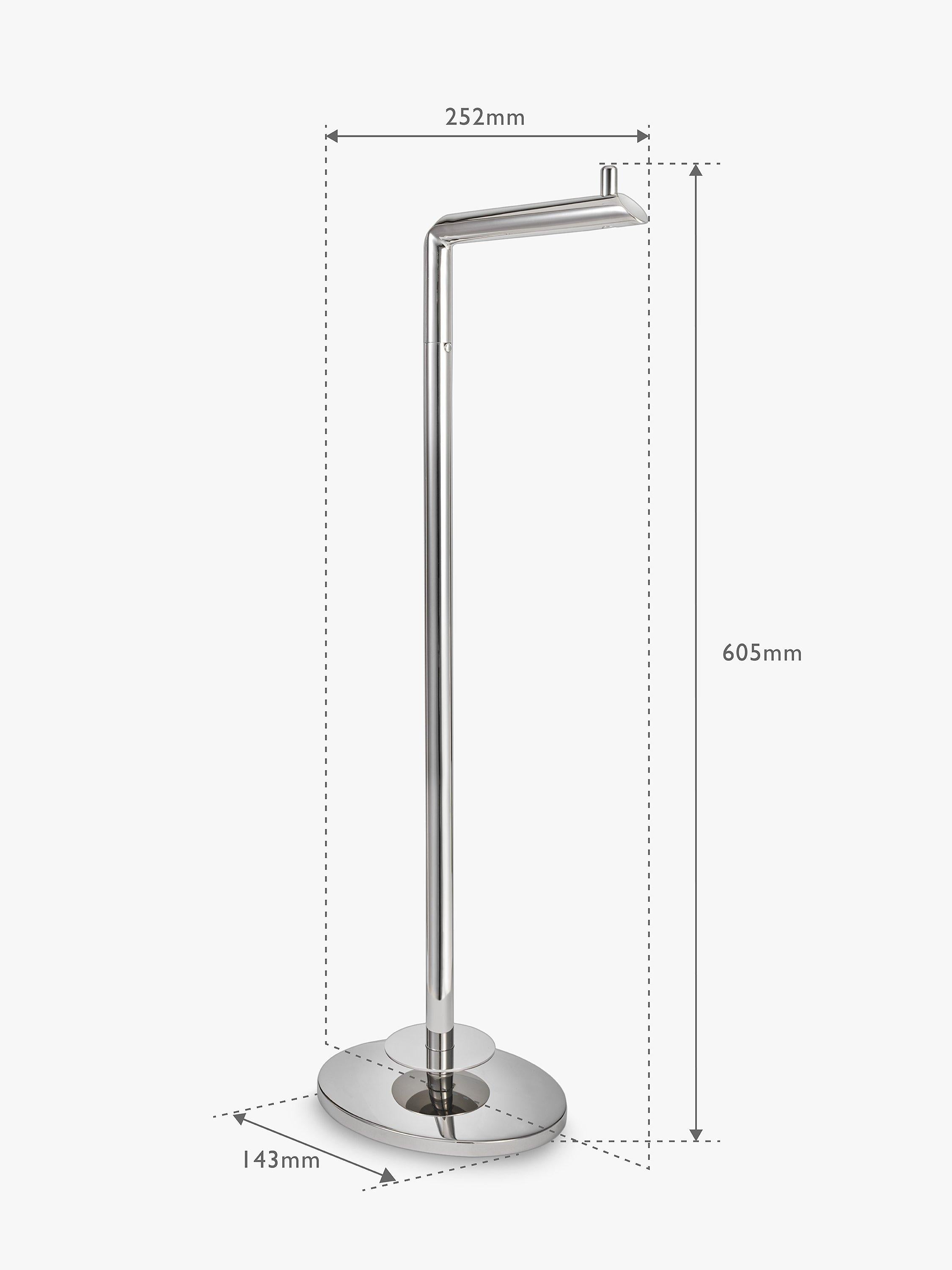 Robert Welch Oblique floor-standing toilet roll holder stainless steel (British brand)
